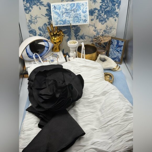 🆕 AJE 🧿 NWOT Potion Spiral Mini Dress, White / Black - Sz AU 10 US 6 - Picture 11 of 15